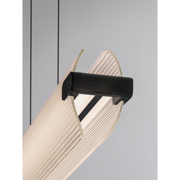 Szklana lampa wisząca LED ze ściemniaczem w kolorze matowej czerni Emery – Nova Luce-image-2