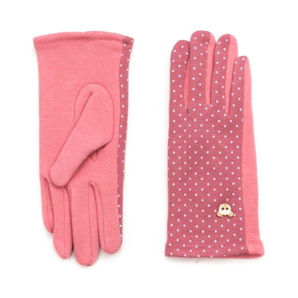 Różowe damskie rękawiczki Art of Polo Lana