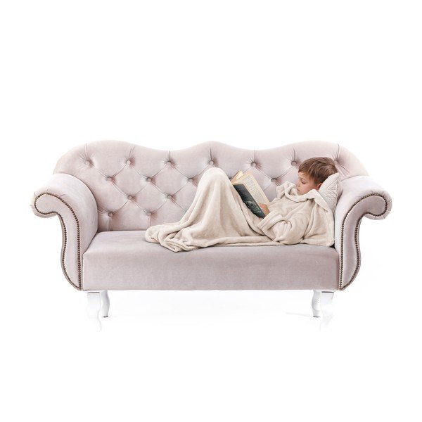 Beżowy kocyk dziecięcy z rękawami DecoKing Lazykids-image-4