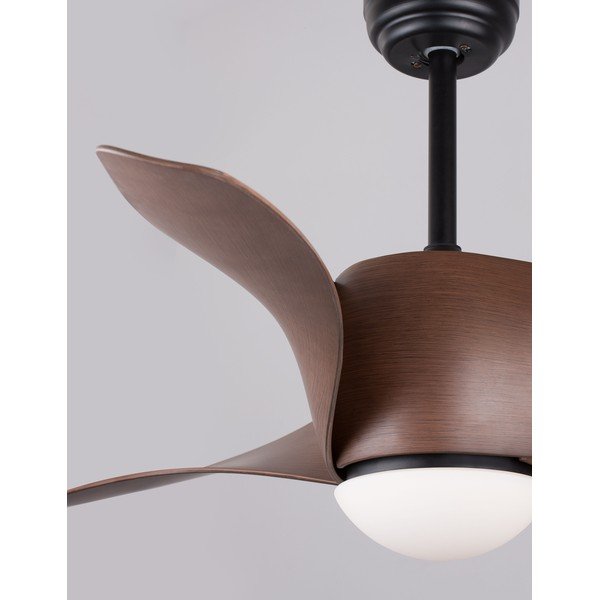 Metalowa lampa sufitowa LED w kolorze matowej czerni/w ciemnym naturalnym kolorze ze szklanym kloszem Breeze – Nova Luce-image-1