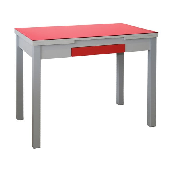 Czerwony stół rozkładany Pondecor Roja, 60x100 cm