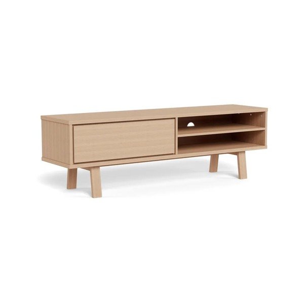 Fornirowana szafka pod TV w jasnym naturalnym kolorze 160x50x40 cm Lamberth – Actona