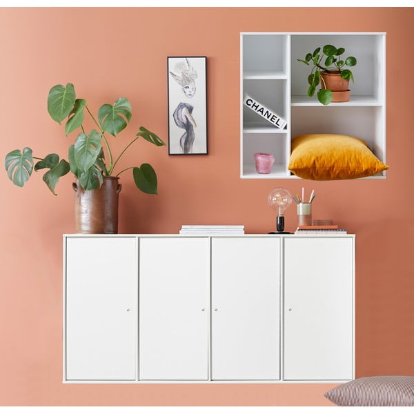 Biała zestaw komody i regału Hammel Mistral Kubus-image-1