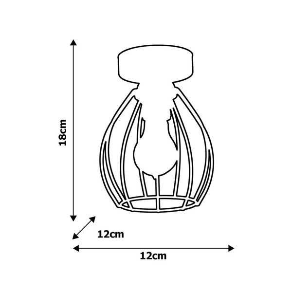 Czarna lampa sufitowa Don Uno-image-2