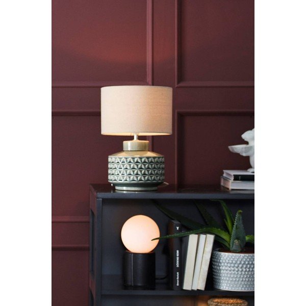Szara/beżowa lampa stołowa ceramiczna (wysokość 35 cm) Monica – Jotex-image-1