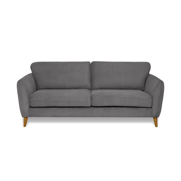 Ciemnoszara sztruksowa sofa 206 cm Paris – Scandic