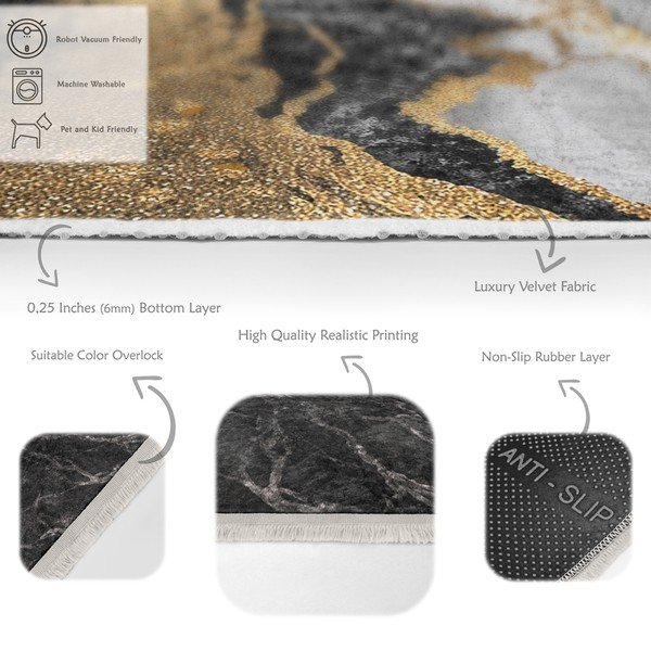 Czarno-biały dywan odpowiedni do prania 160x230 cm – Mila Home-image-3