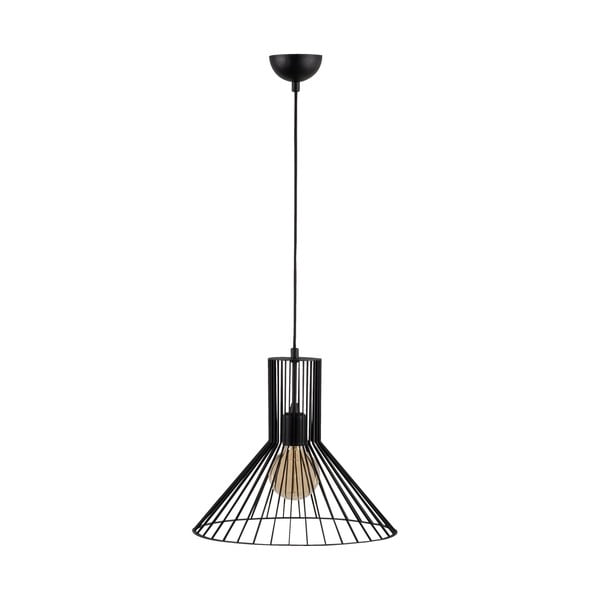 Czarna lampa wisząca z metalowym kloszem ø 38 cm Fellini – Opviq lights