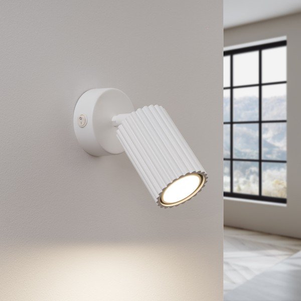 Biała lampa punktowa 8x16 cm Gleam – Sollux-image-1