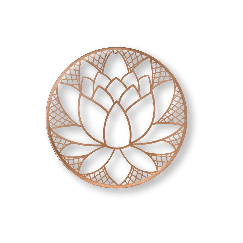 Metalowa dekoracja ścienna w kształcie kwiatu lotosu Graham & Brown Lotus Blossom