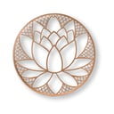 Metalowa dekoracja ścienna w kształcie kwiatu lotosu Graham & Brown Lotus Blossom