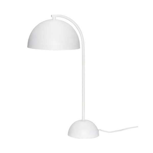 Biała metalowa lampa stołowa Hübsch Puro
