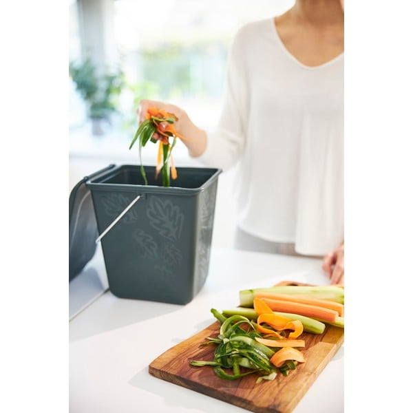 Ciemnozielony pojemnik na odpadki organiczne 7 l Greenlije – Rotho-image-4