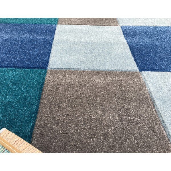 Niebieski dywan dziecięcy Happy Rugs Patchwork, 120x180 cm-image-1