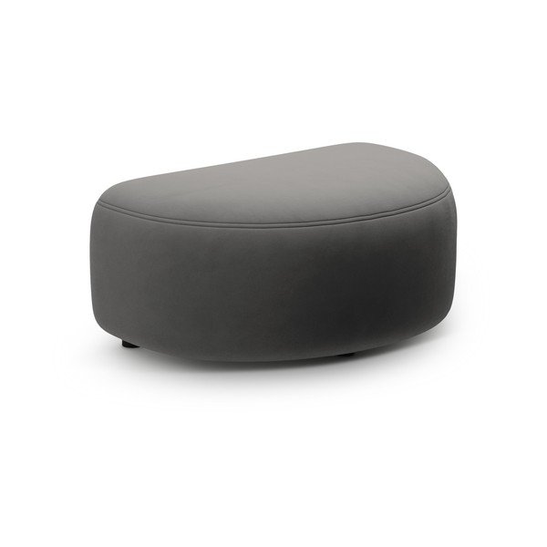 Ciemnoszary aksamitny podnóżek Kate – Micadoni 