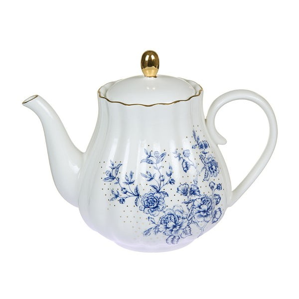 Niebiesko-biały dzbanek porcelanowy do herbaty Santiago Pons Bohem