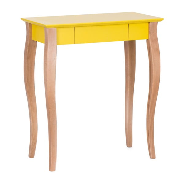 Żółte biurko Ragaba Lillo, dł. 65 cm