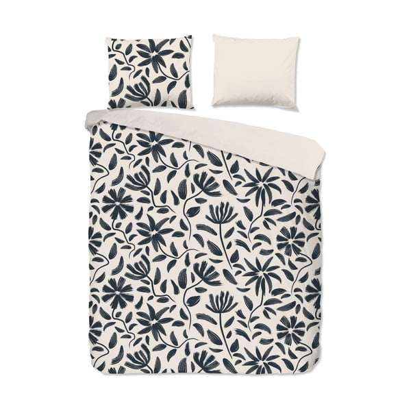 Czarno-beżowa bawełniana pościel dwuosobowa 200x220 cm Emilia – Good Morning