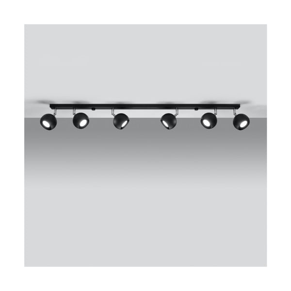 Czarna lampa punktowa 10x118 cm Ollo – Sollux-image-2