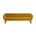 Żółta aksamitna sofa WOOOD Rocco, 230 cm