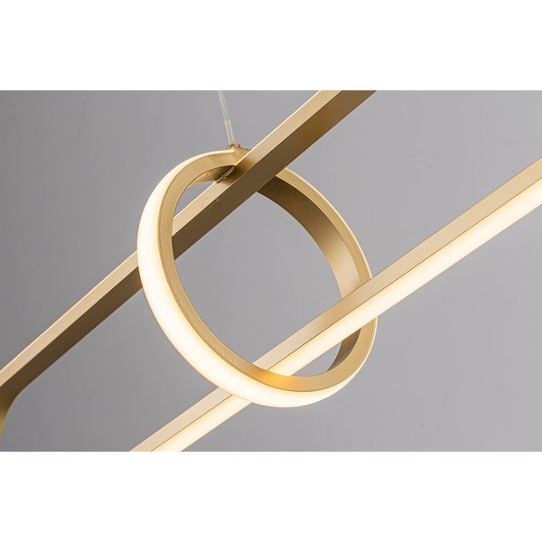 Metalowa lampa wisząca LED w kolorze złota Alken – Bizzotto-image-3