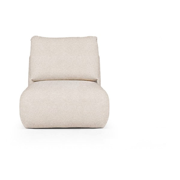 Kremowy fotel z materiału bouclé Mirel – Rodier