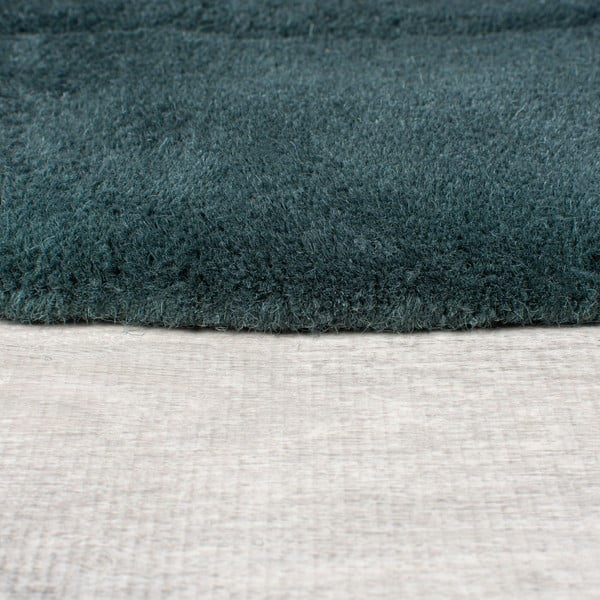Zielononiebieski wełniany okrągły dywan tkany ręcznie ø 160 cm Shard Teal – Flair Rugs-image-4