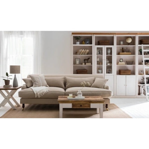 Biały regał z litego drewna sosnowego 296x223 cm Anita – Støraa-image-1