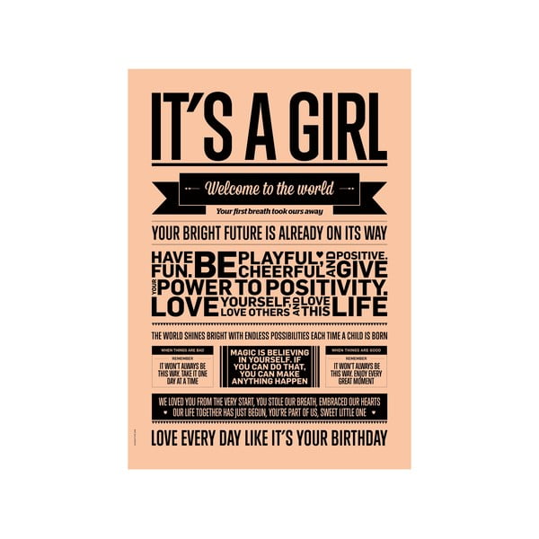 Plakat autorski It's Girl, A3