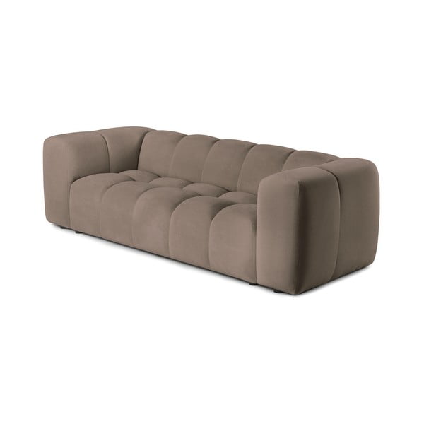 Szarobrązowa aksamitna sofa 225 cm Cube – Bonami Selection-image-2