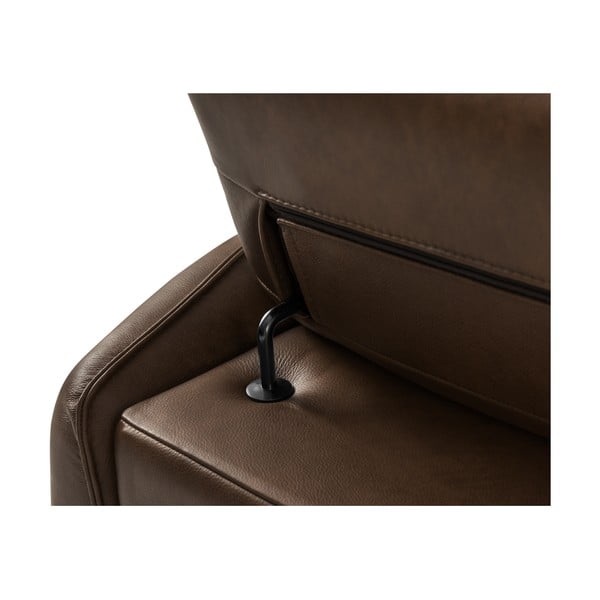 Ciemnobrązowa skórzana sofa 103 cm Hubble – Windsor & Co Sofas-image-1