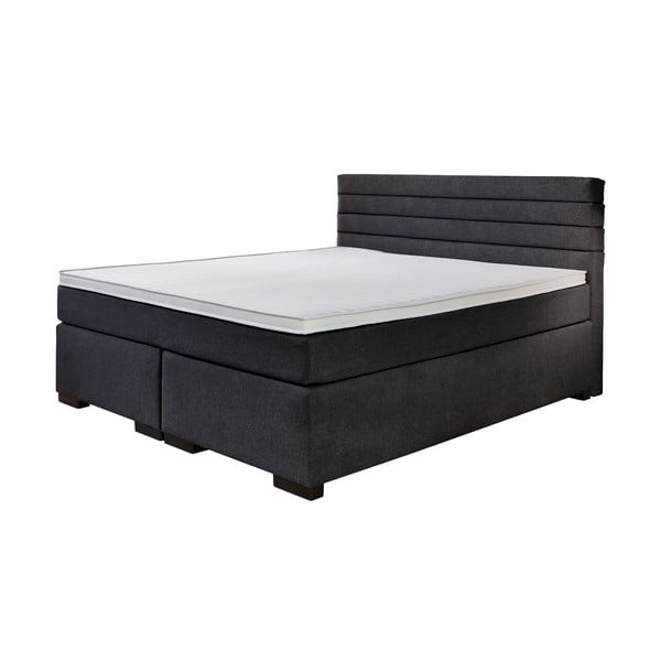 Czarne łóżko boxspring 180x200 cm Kokomo – Rojaplast