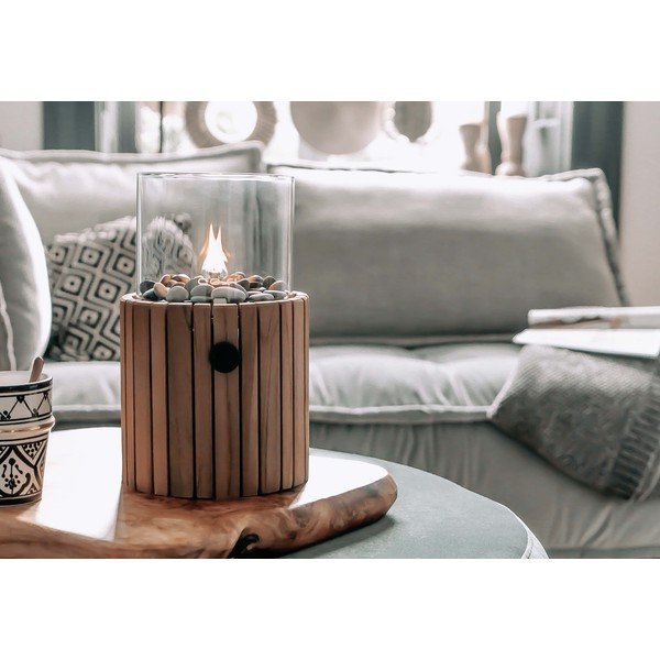 Lampa gazowa z tekowego drewna Cosi Scoop Timber, wys. 30 cm-image-4