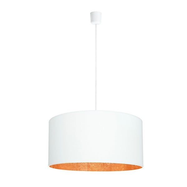 Biała lampa wisząca z elementami w kolorze miedzi Sotto Luce Mika, Ø 50 cm