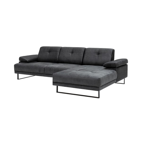 Ciemnoszara sofa narożna Artie Mustang, narożnik prawy-image-2