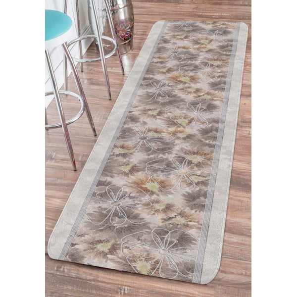 Beżowy chodnik odpowiedni do prania 58x240 cm Blooming – Oyo Concept-image-1