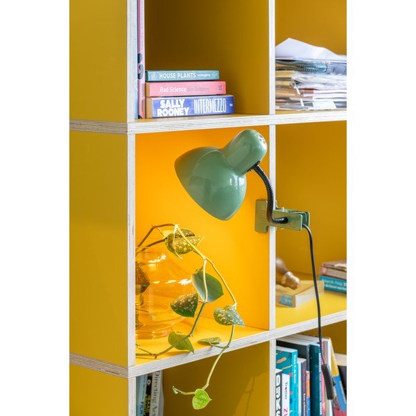 Zielona metalowa lampa stołowa (wysokość 33,5 cm) New Retro – Leitmotiv-image-1