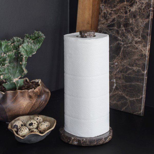 Ciemnobrązowy marmurowy stojak na ręczniki kuchenne ø 12,5 cm Marble – Mette Ditmer Denmark-image-2