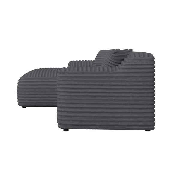 Ciemnoszary sztruksowy narożnik (lewostronny/z szezlongiem) Martin – Ropez-image-3