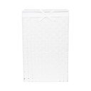 Biały kosz na pranie z pokrywką Compactor Laundry Basket Linen, wys. 60 cm