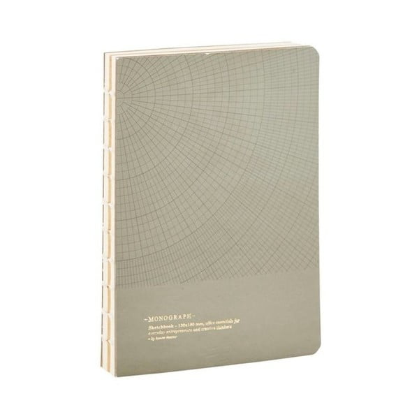 Szary notatnik Monograph Geometric