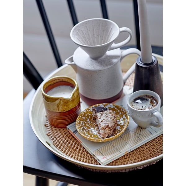 Brązowo-biały kamionkowy dzbanek do parzenia kawy z dripperem Bloomingville Franz, 500 ml-image-1