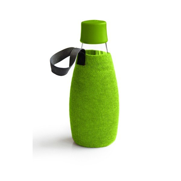 Zielony pokrowiec na szklaną butelkę ReTap, 500 ml
