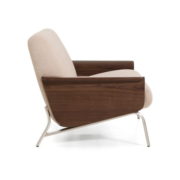 Jasnobrązowa sofa z tkaniny szenilowej 205 cm Amsen – Kave Home-image-3