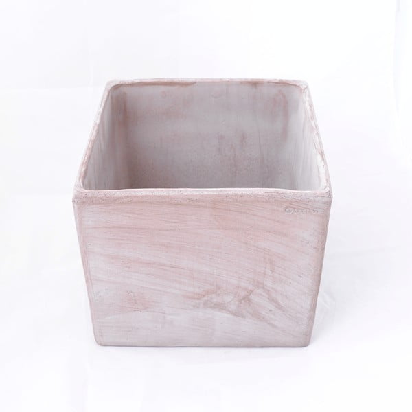 Doniczka ceramiczna Cubo 18 cm, szara