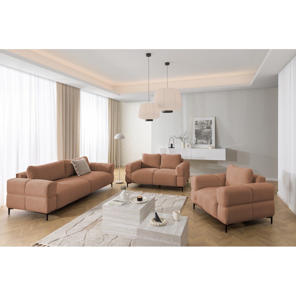 Sofa w kolorze terakoty 154 cm Helio – Ropez (zdjęcie 7)