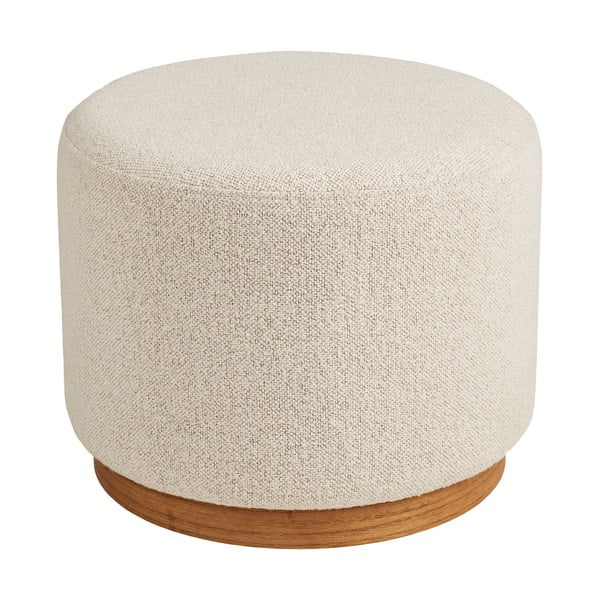 Beżowy puf z materiału bouclé Daisy – House Nordic