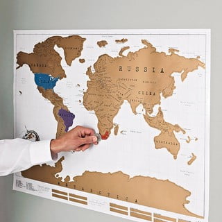 Mapa świata do zdrapywania Ambiance Scratch Map