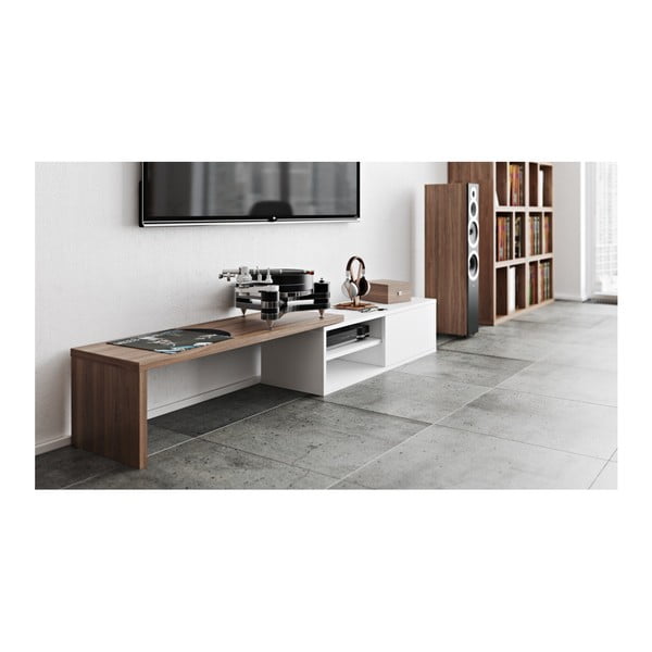 Biała szafka pod TV Move Walnut-image-4