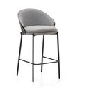 Czarno-szary hoker (wysokość siedziska 65 cm) Eamy – Kave Home